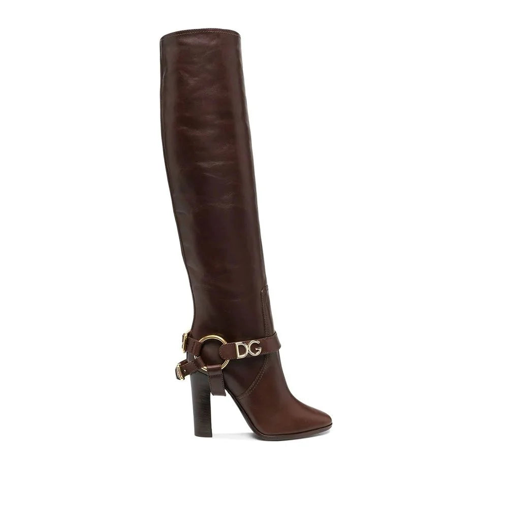 Dolce & Gabbana Brown Calfskin Ankle Boots - EU36/US6