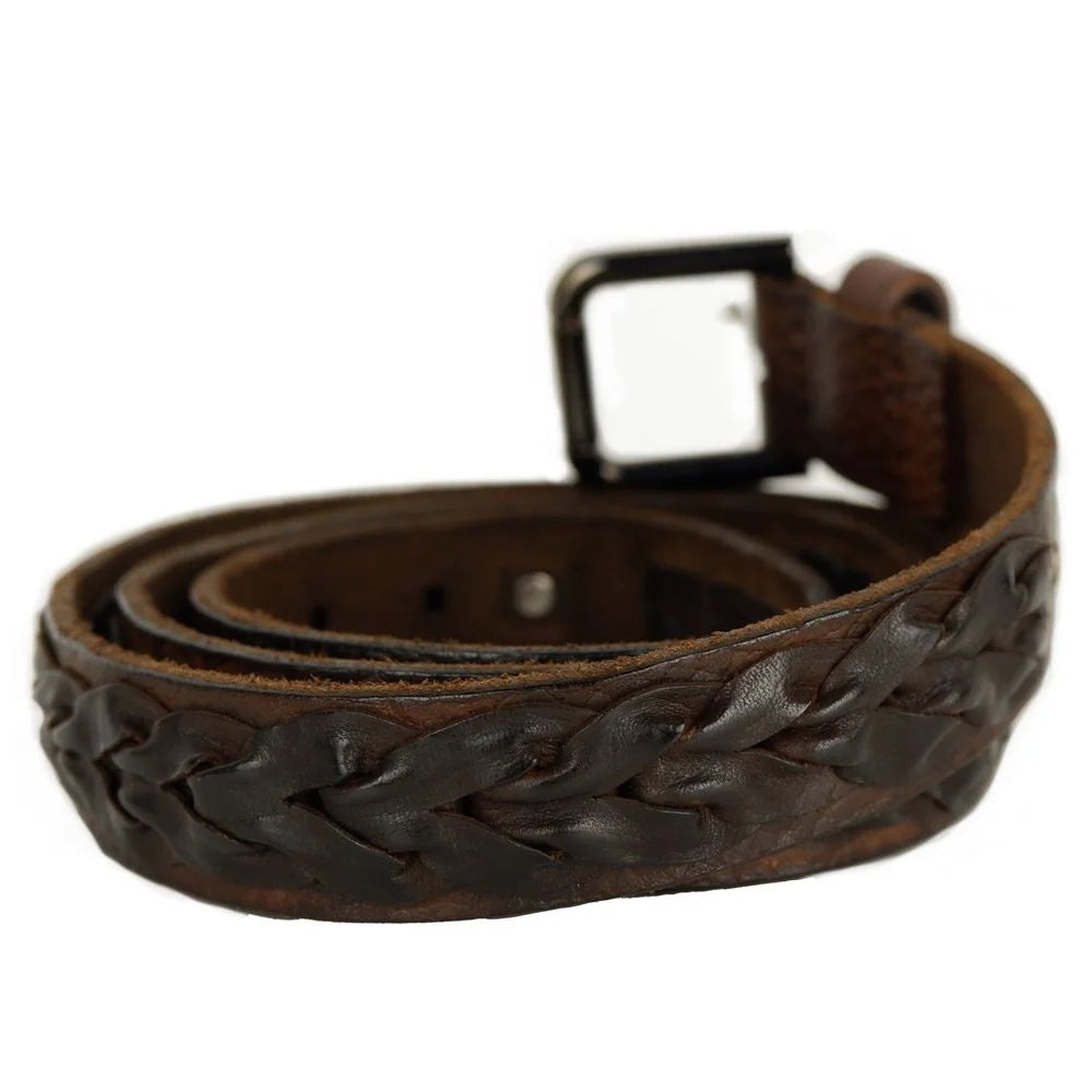 Dolce & Gabbana Brown Calfskin Belt - 95 cm / 38 Inches