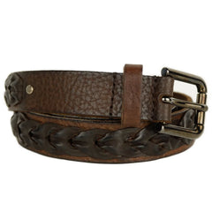 Dolce & Gabbana Brown Calfskin Belt - 95 cm / 38 Inches