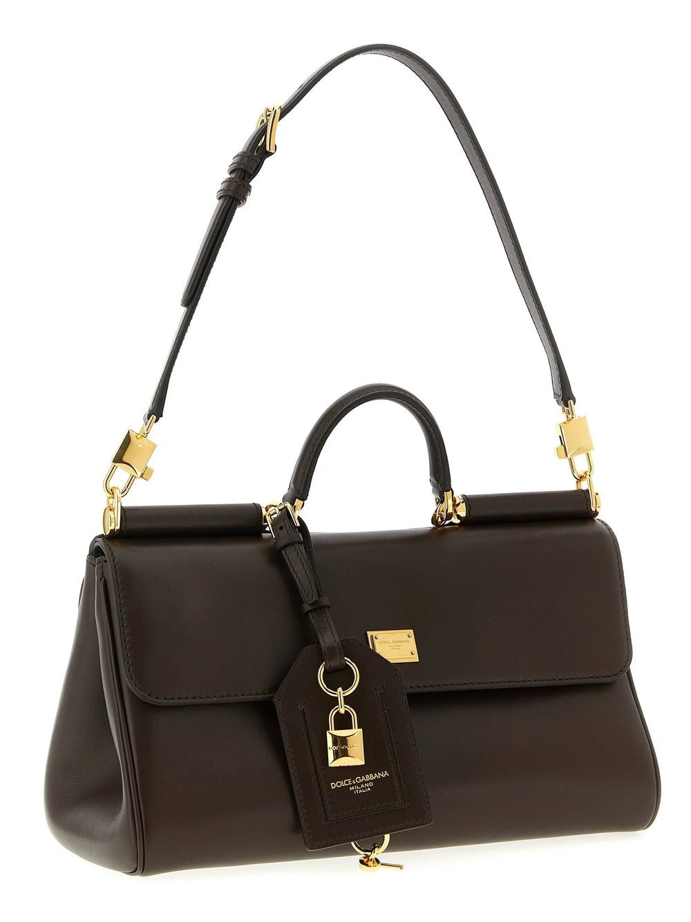 Dolce & Gabbana Brown Calfskin Crossbody Bag