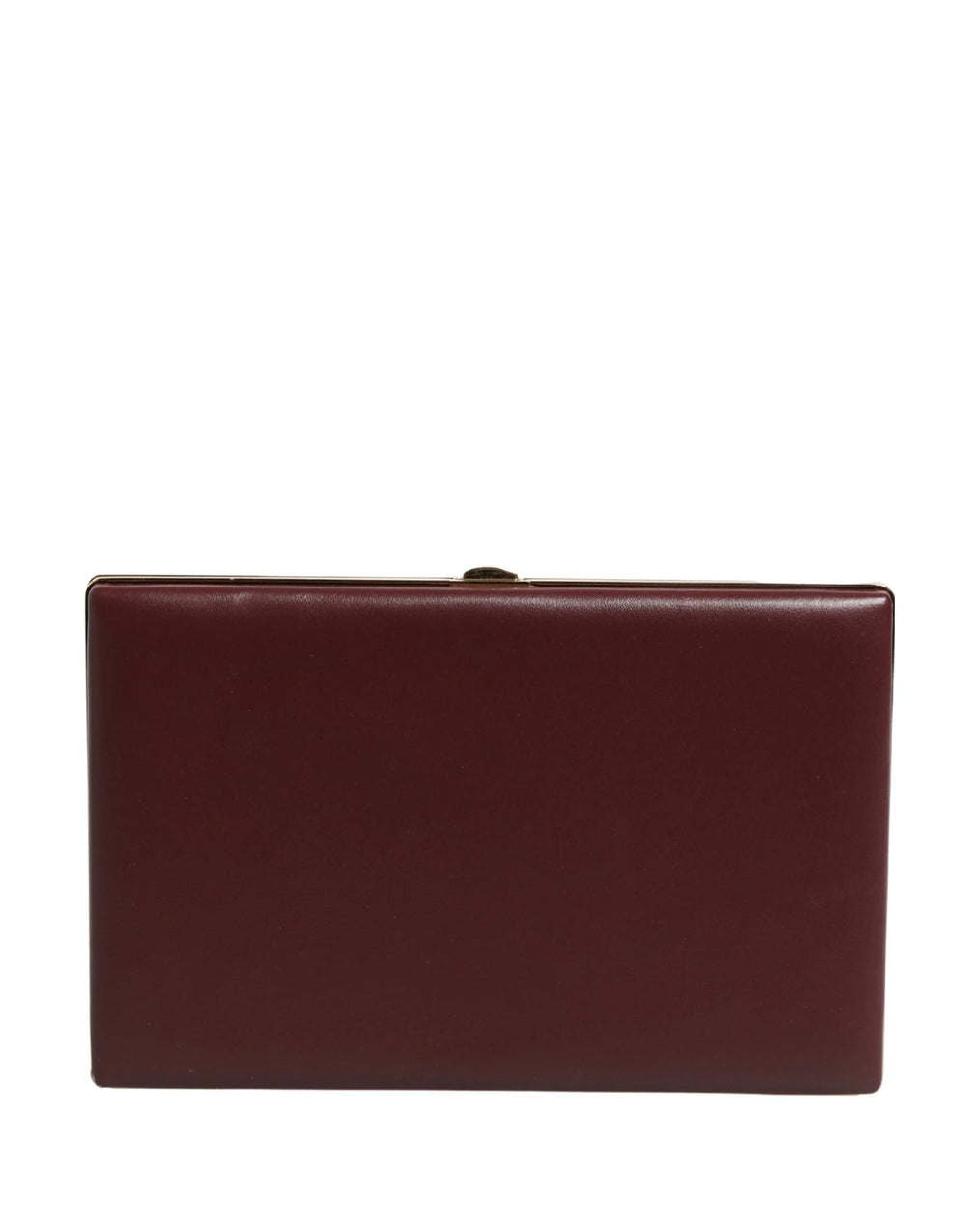 Dolce & Gabbana Brown Calfskin Leather Clutch Evening Women Purse Bag - Clutch Bags