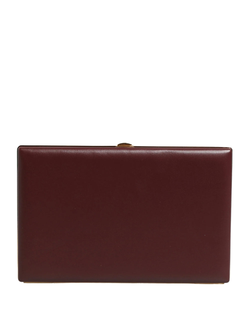 Dolce & Gabbana Brown Calfskin Leather Clutch Evening Women Purse Bag - Clutch Bags