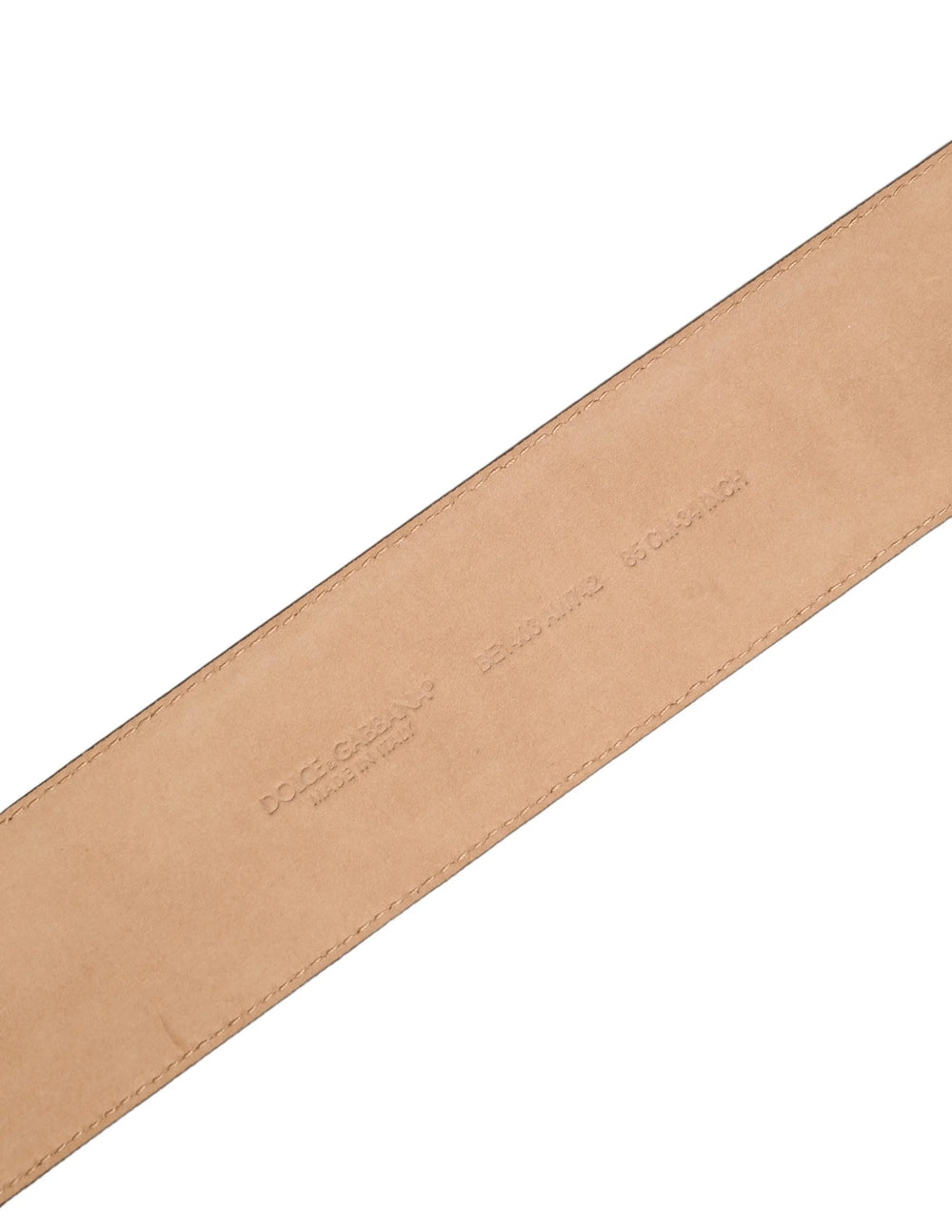 Dolce & Gabbana Brown Calfskin Leather Gold Metal Buckle Belt - 85 cm / 34 Inches