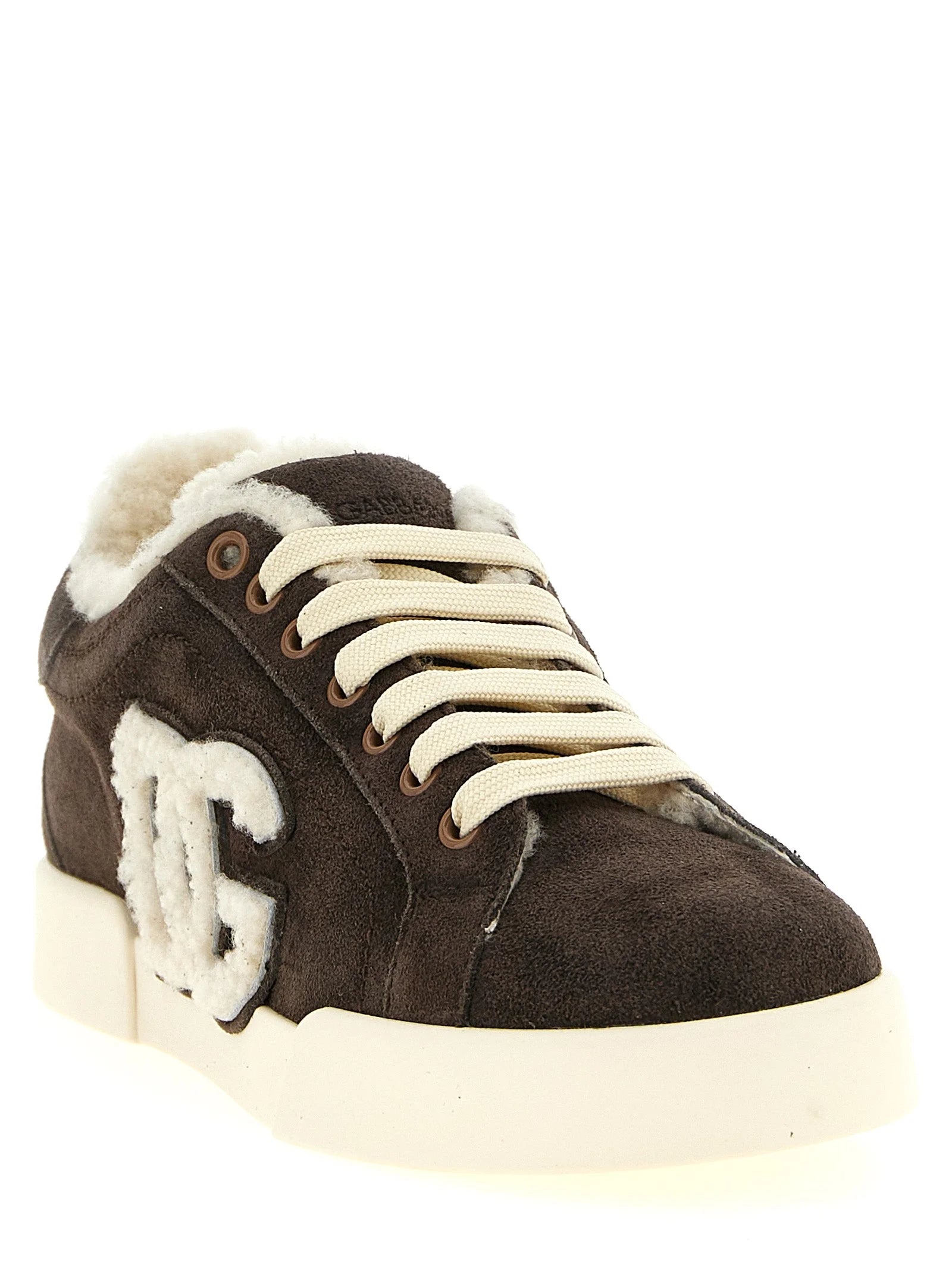 Dolce & Gabbana Brown Calfskin Low Top Sneakers - EU36/US6