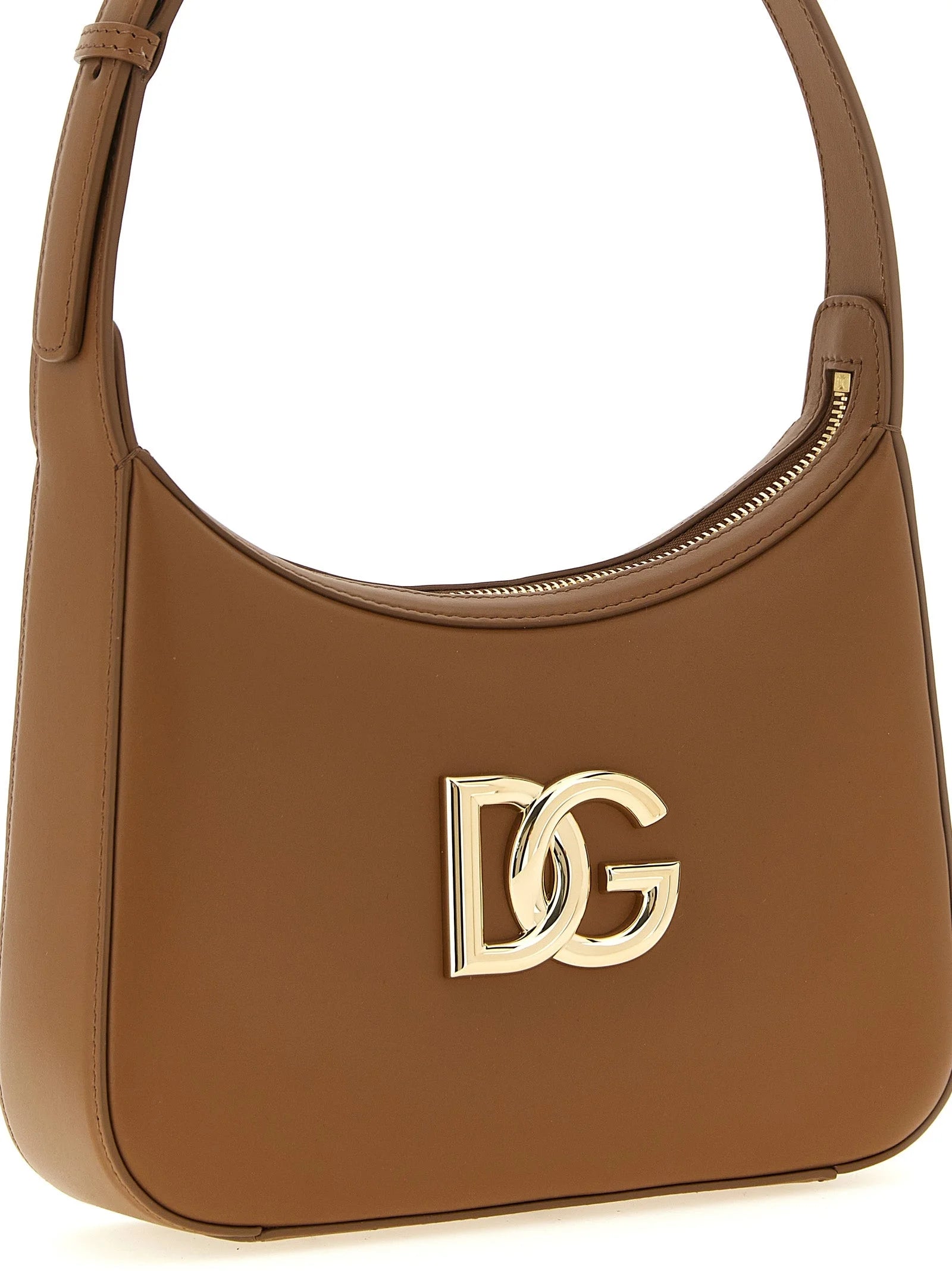 Dolce & Gabbana Brown Calfskin Shoulder Bag