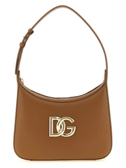 Dolce & Gabbana Brown Calfskin Shoulder Bag