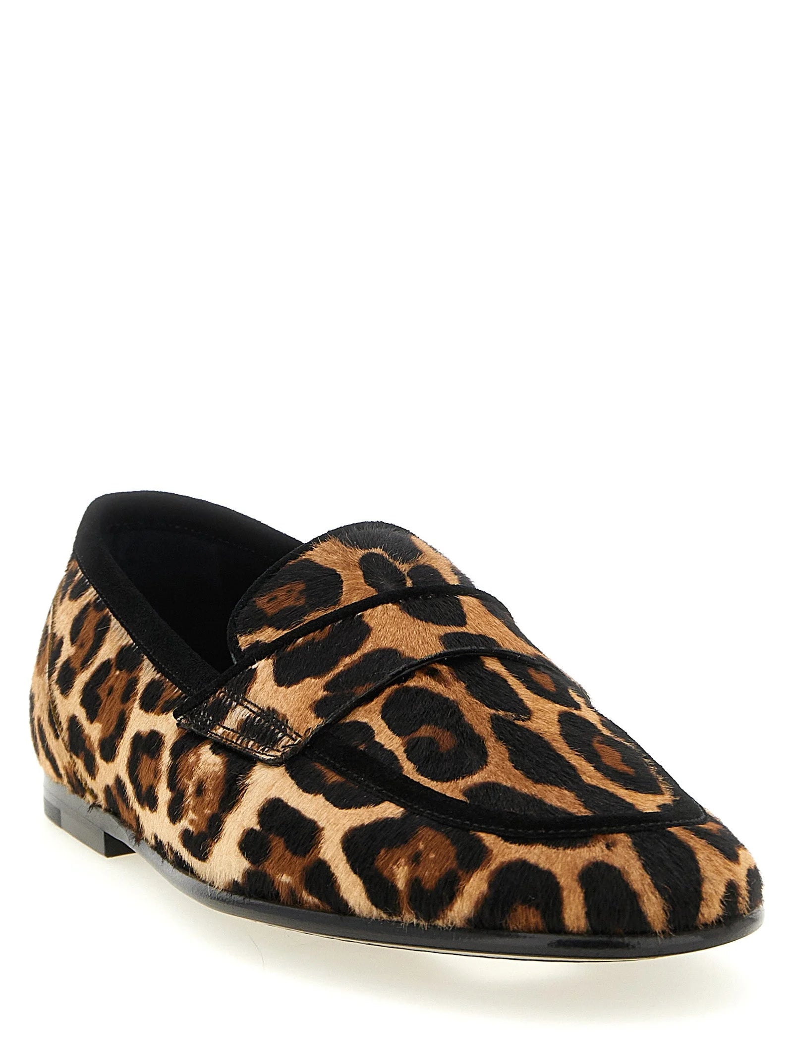 Dolce & Gabbana Brown Calfskin Slip-On Loafers - EU43/US10