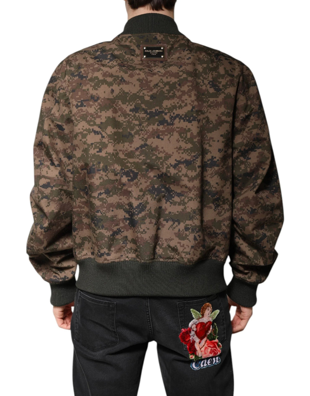 Dolce & Gabbana Brown Camouflage Bomber Full Zip Jacket - IT56 | XXL - Bomber Jackets