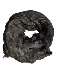 Dolce & Gabbana Brown Camouflage Modal Men Shawl Scarf