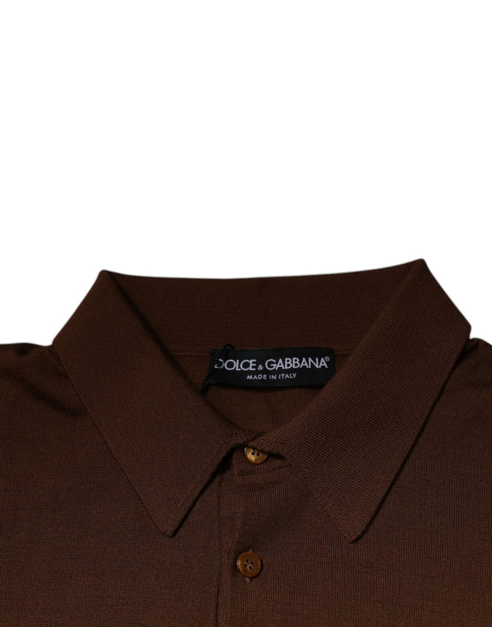 Dolce & Gabbana Brown Cashmere Buttoned Men Pullover Sweater - IT48 | M - Sweaters