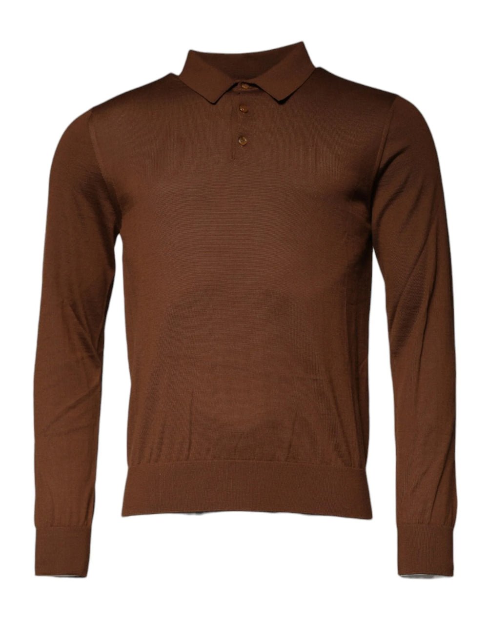 Dolce & Gabbana Brown Cashmere Buttoned Men Pullover Sweater - IT48 | M - Sweaters