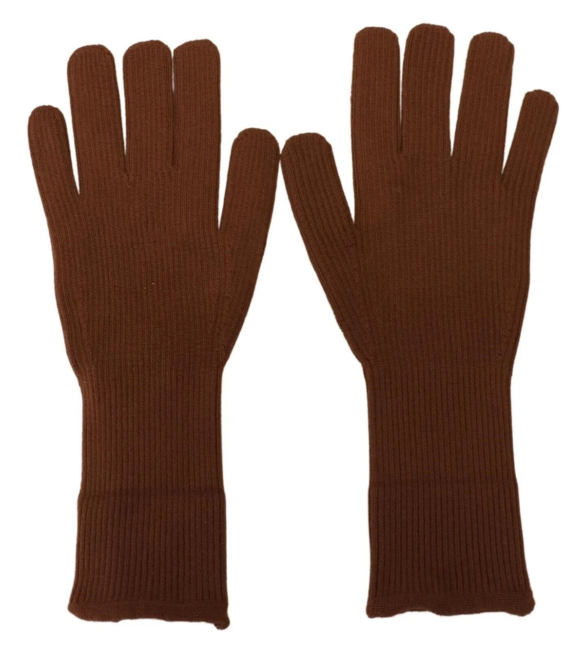 Dolce & Gabbana Brown Cashmere Knitted Hands Mitten Mens Gloves - 9|M - Gloves & Mittens