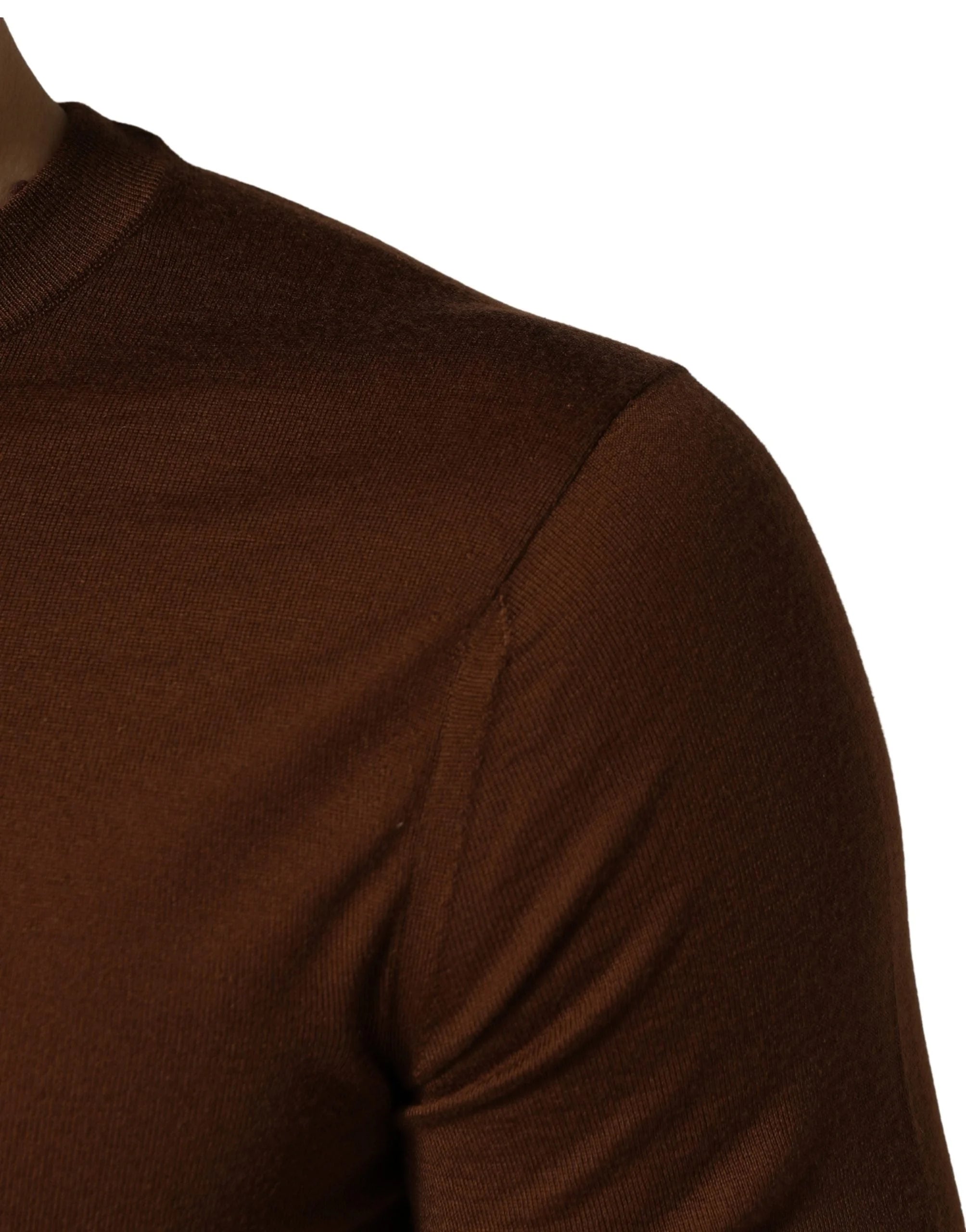 Dolce & Gabbana Brown Cashmere Men Crew Neck Pullover Sweater - IT46 | S