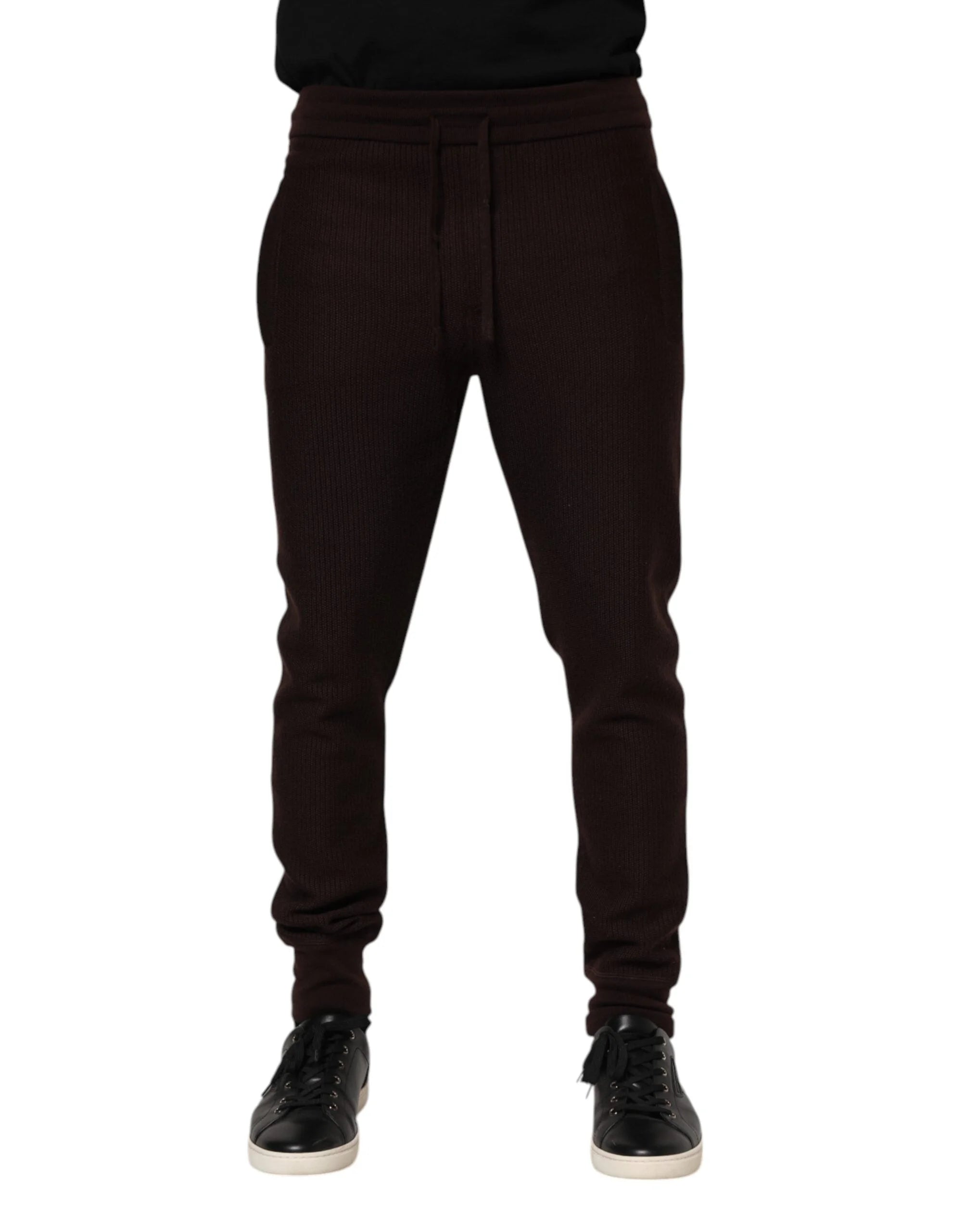 Dolce & Gabbana Brown Cashmere Men Jogger Sweatpants Pants - IT48 | M - Joggers