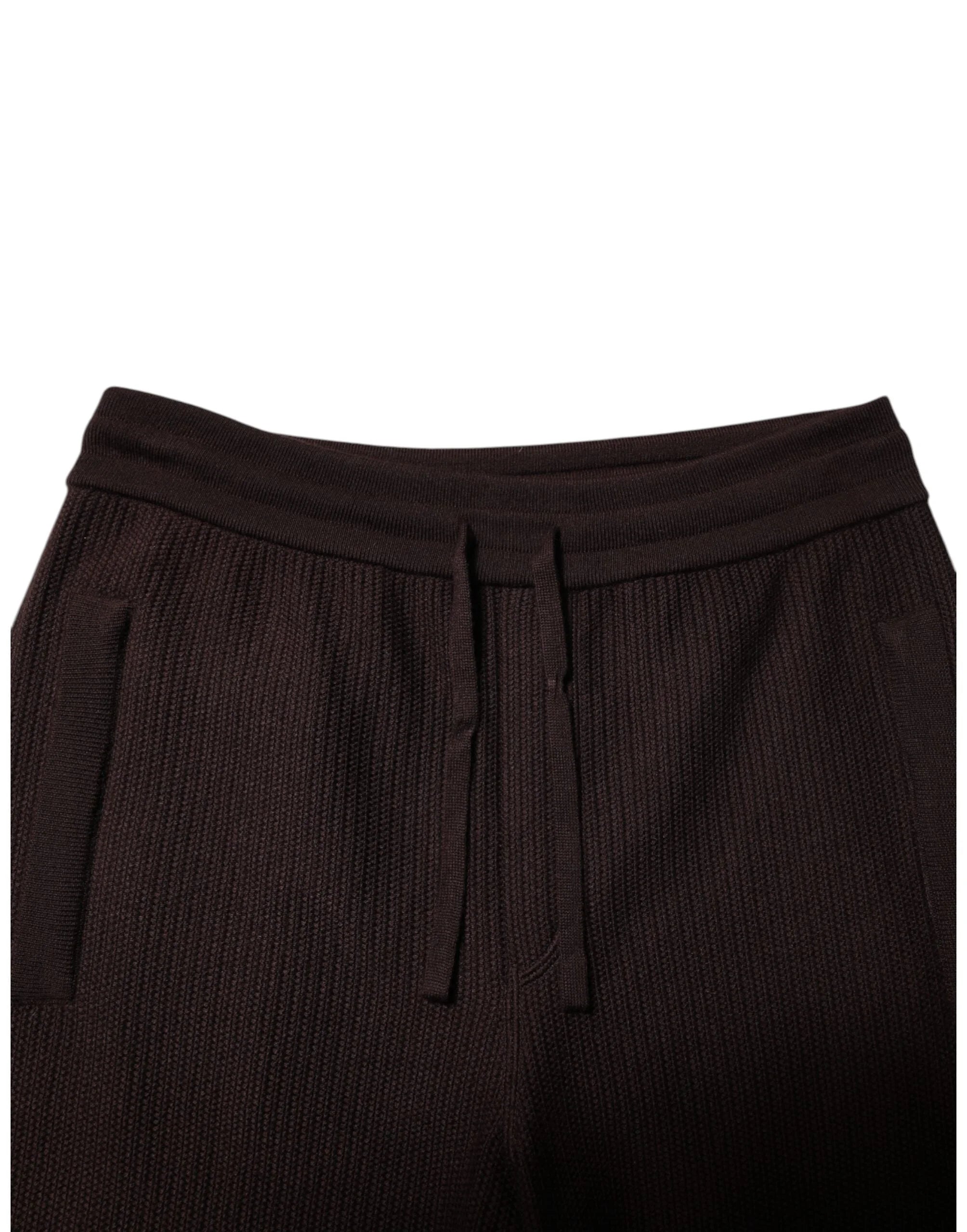 Dolce & Gabbana Brown Cashmere Men Jogger Sweatpants Pants - IT48 | M - Joggers