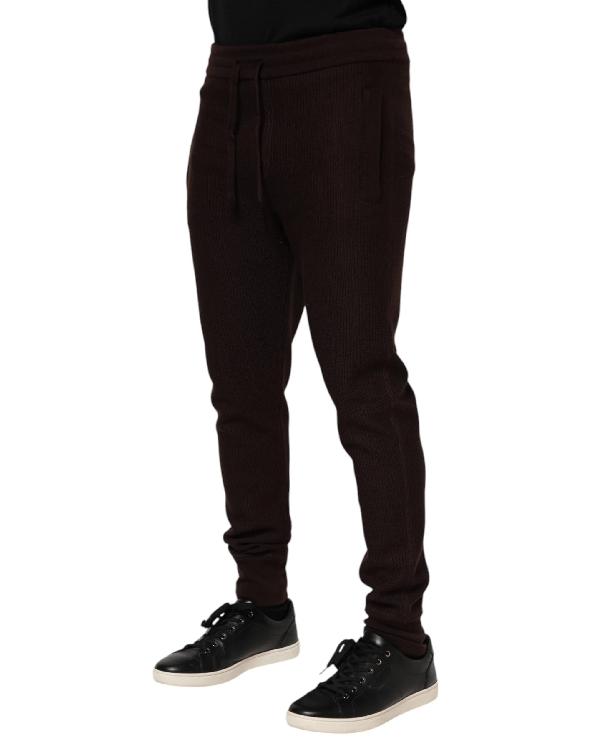 Dolce & Gabbana Brown Cashmere Men Jogger Sweatpants Pants - IT48 | M - Joggers