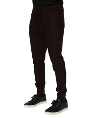 Dolce & Gabbana Brown Cashmere Men Jogger Sweatpants Pants - IT48 | M - Joggers