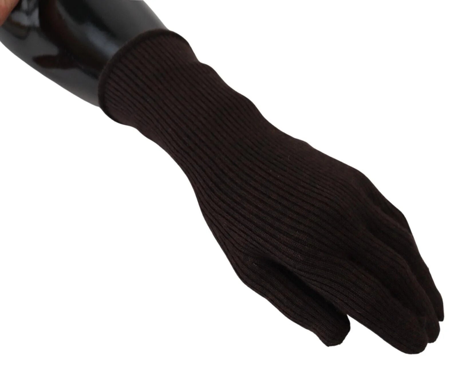 Dolce & Gabbana Brown Cashmere Silk Hands Mitten Mens Gloves - 9|M - Gloves & Mittens