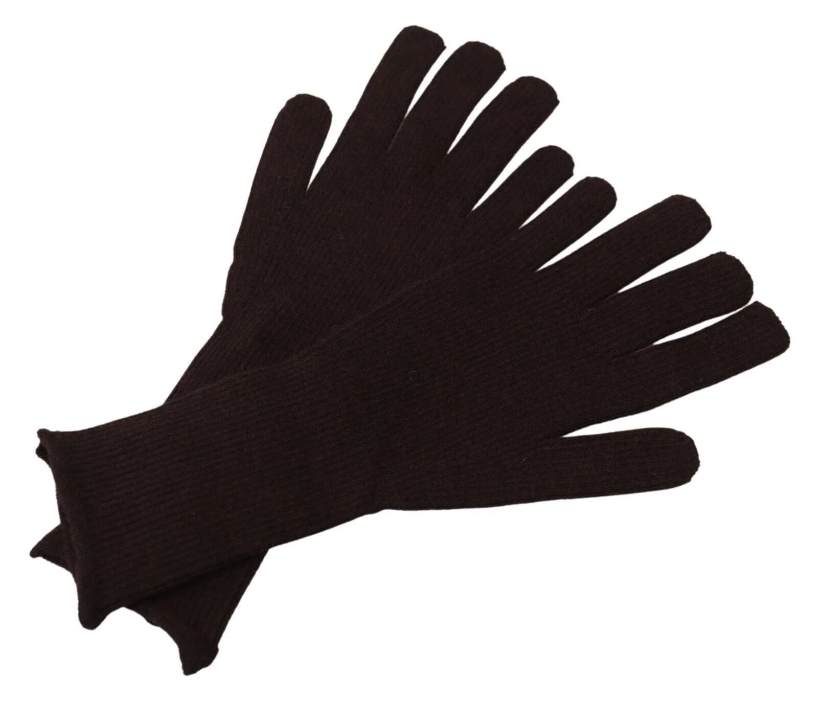 Dolce & Gabbana Brown Cashmere Silk Hands Mitten Mens Gloves - 9|M - Gloves & Mittens