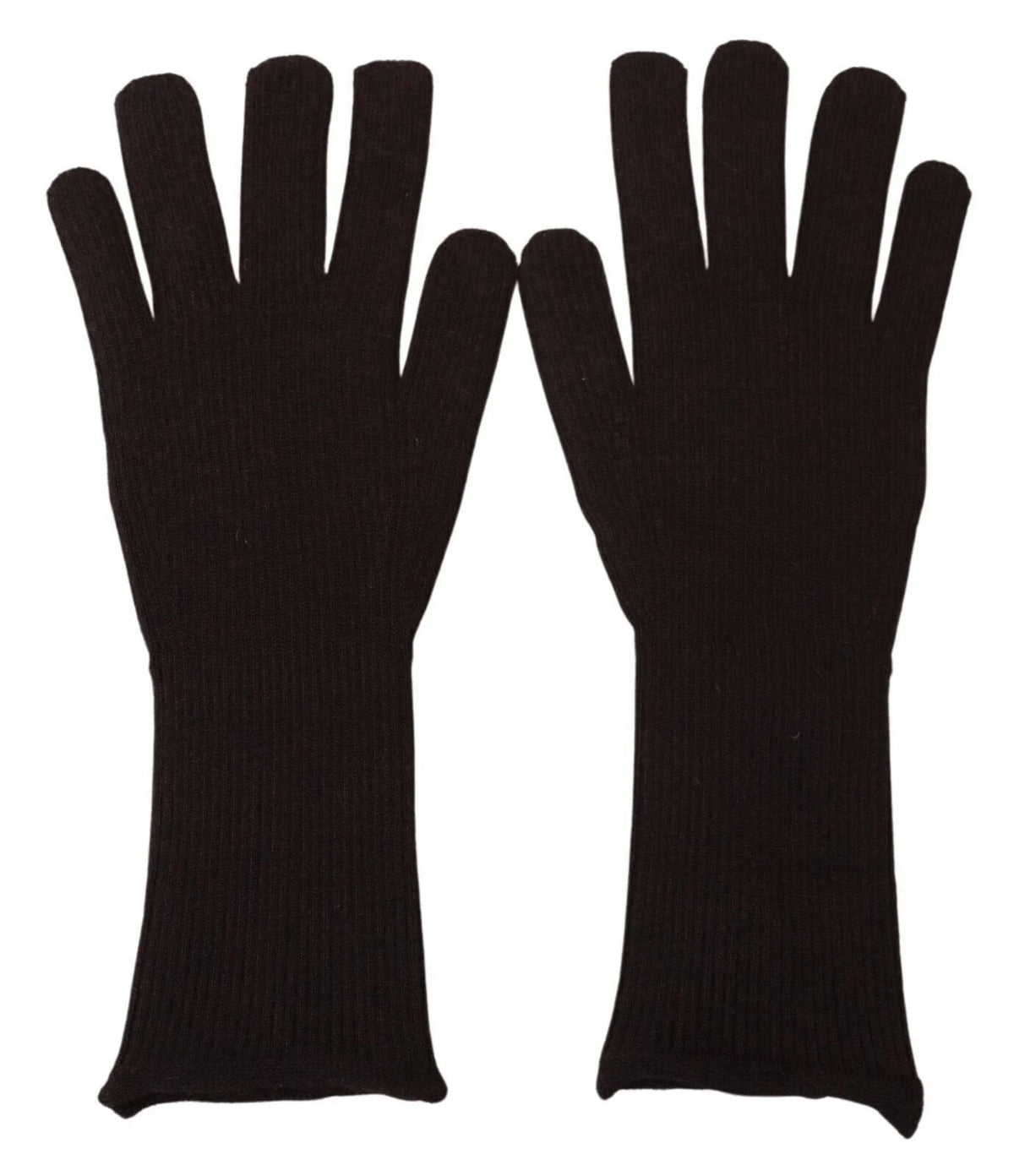 Dolce & Gabbana Brown Cashmere Silk Hands Mitten Mens Gloves - 9|M - Gloves & Mittens