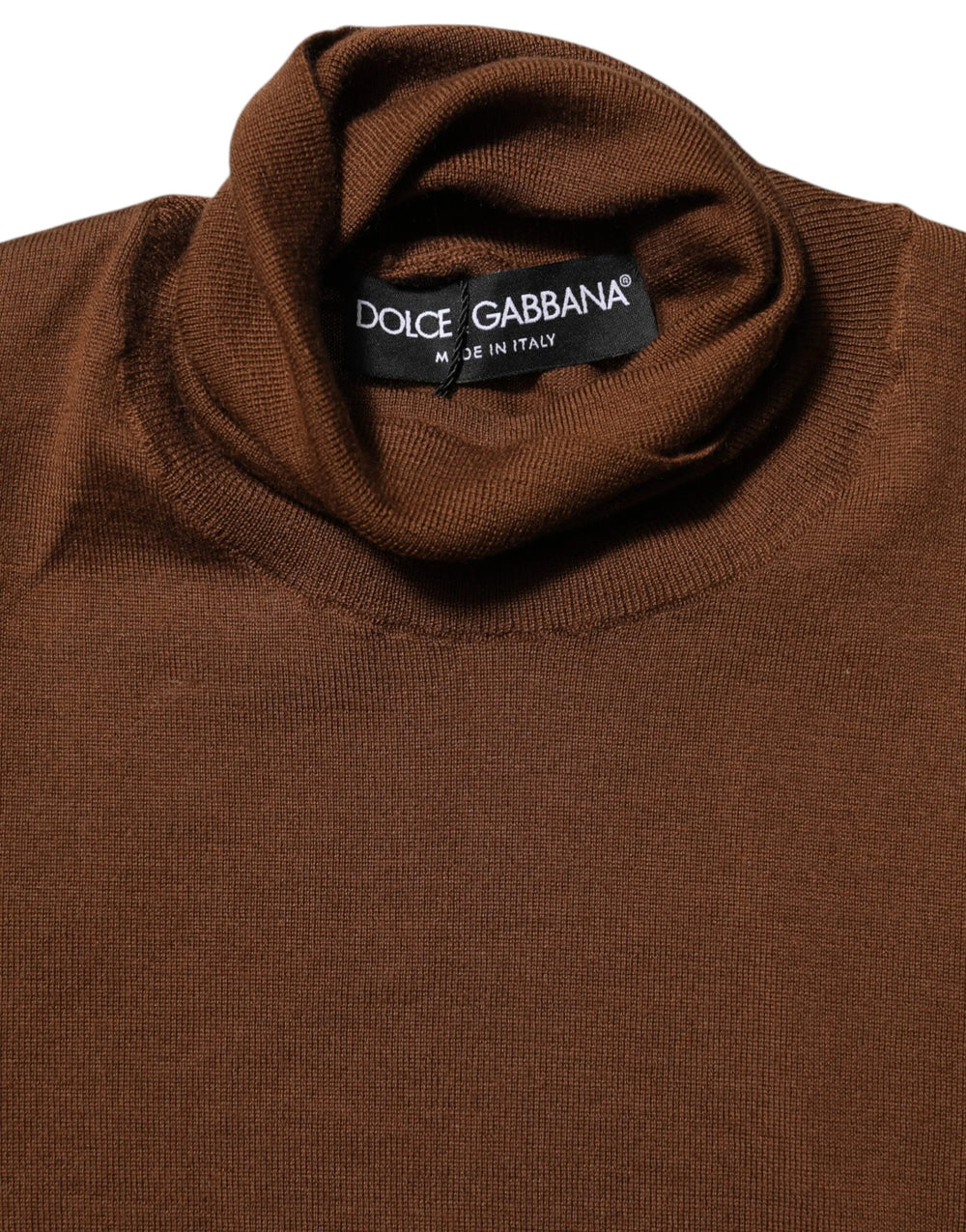 Dolce & Gabbana Brown Cashmere Turtle Neck Pullover Sweater - IT36|XXS - Sweaters