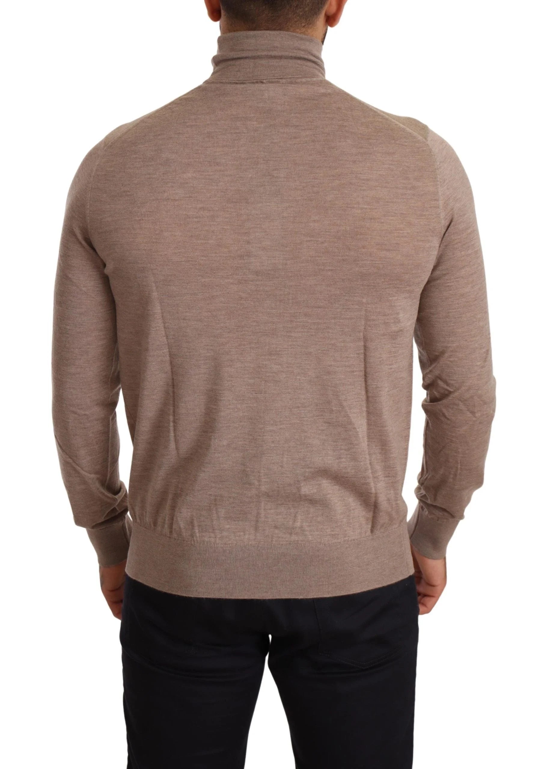 Dolce & Gabbana Brown Cashmere Turtleneck Pullover Sweater - IT50 | L - Sweaters