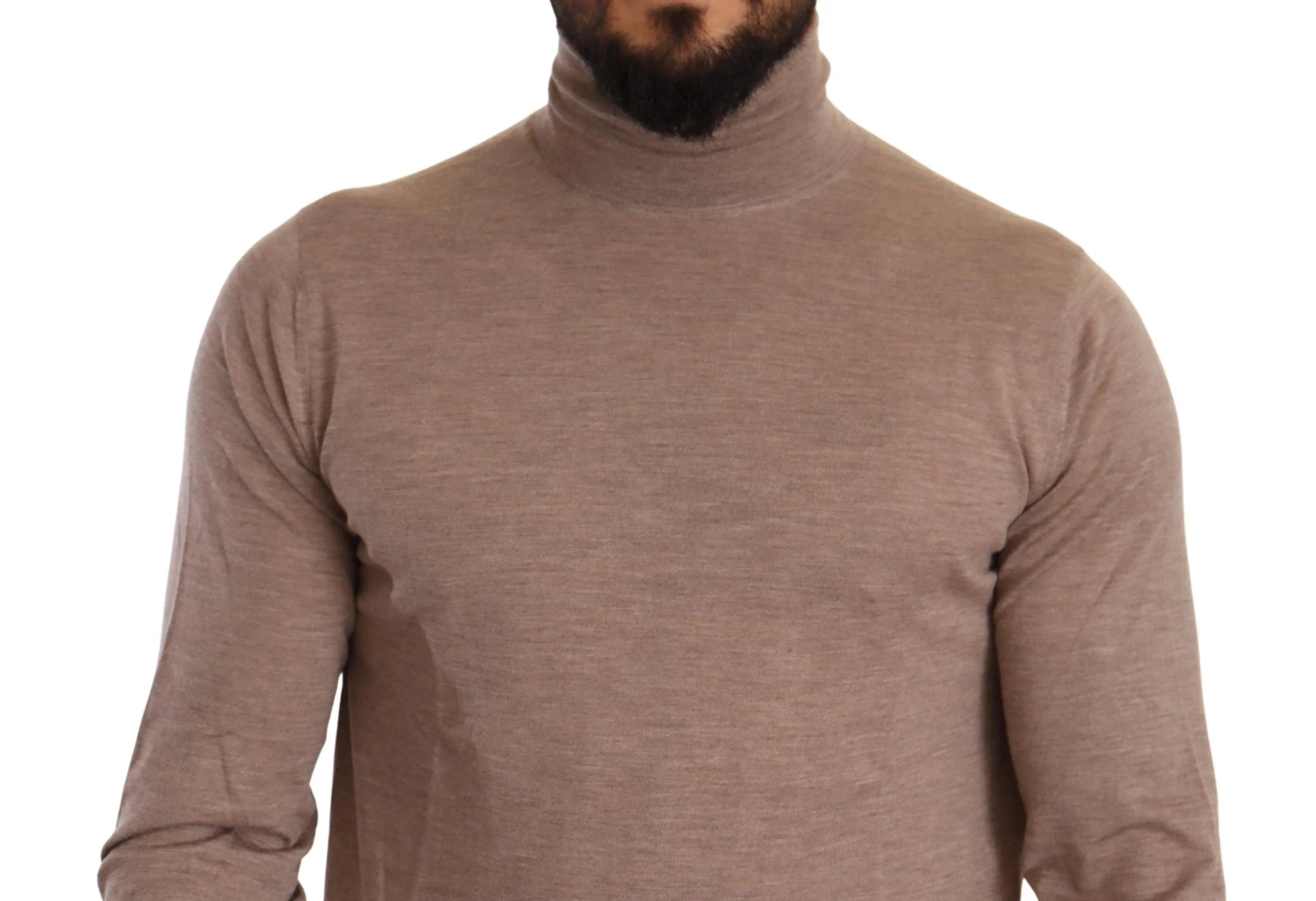 Dolce & Gabbana Brown Cashmere Turtleneck Pullover Sweater - IT50 | L - Sweaters