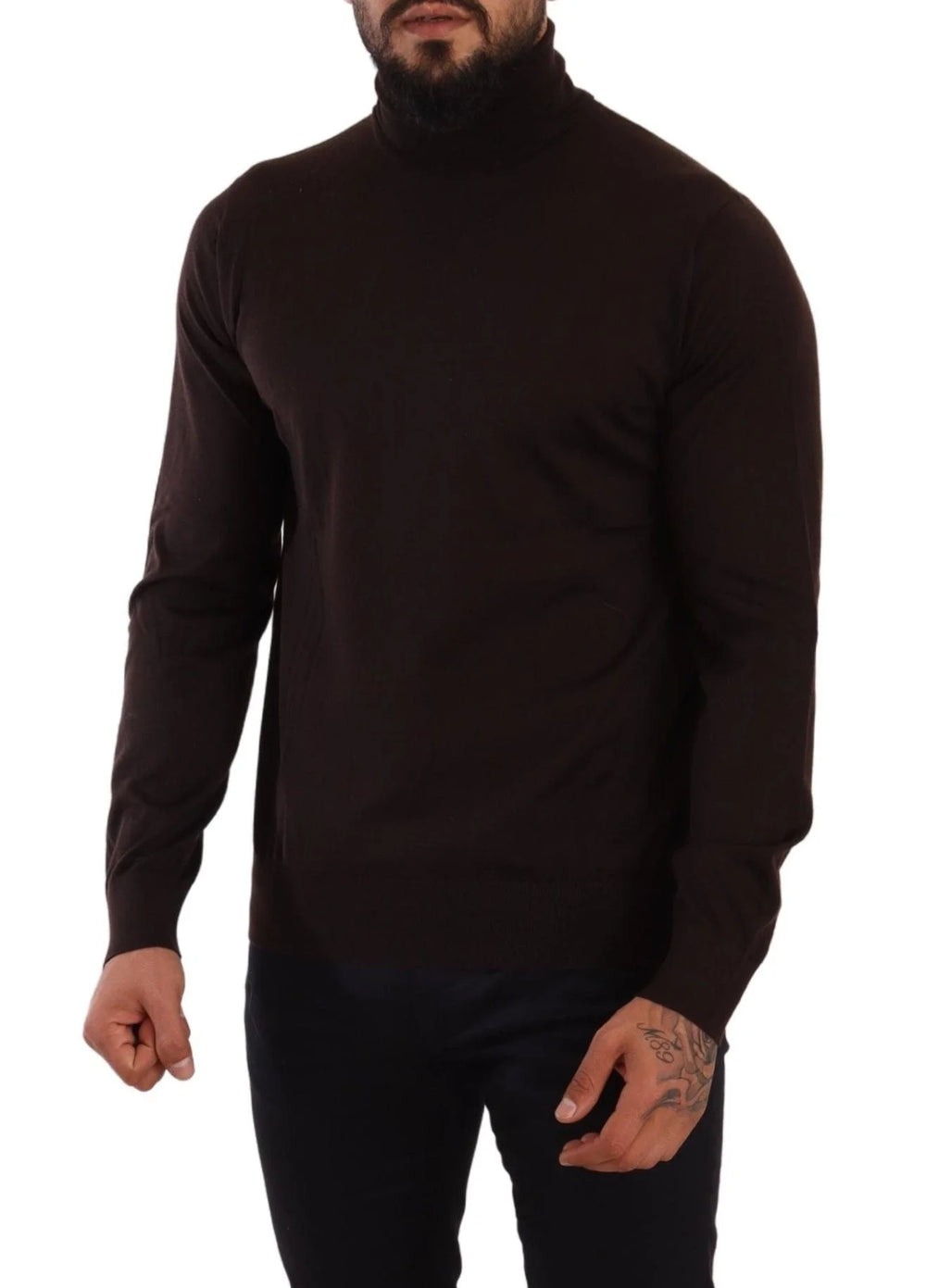 Dolce & Gabbana Brown Cashmere Turtleneck Pullover Sweater - Sweaters
