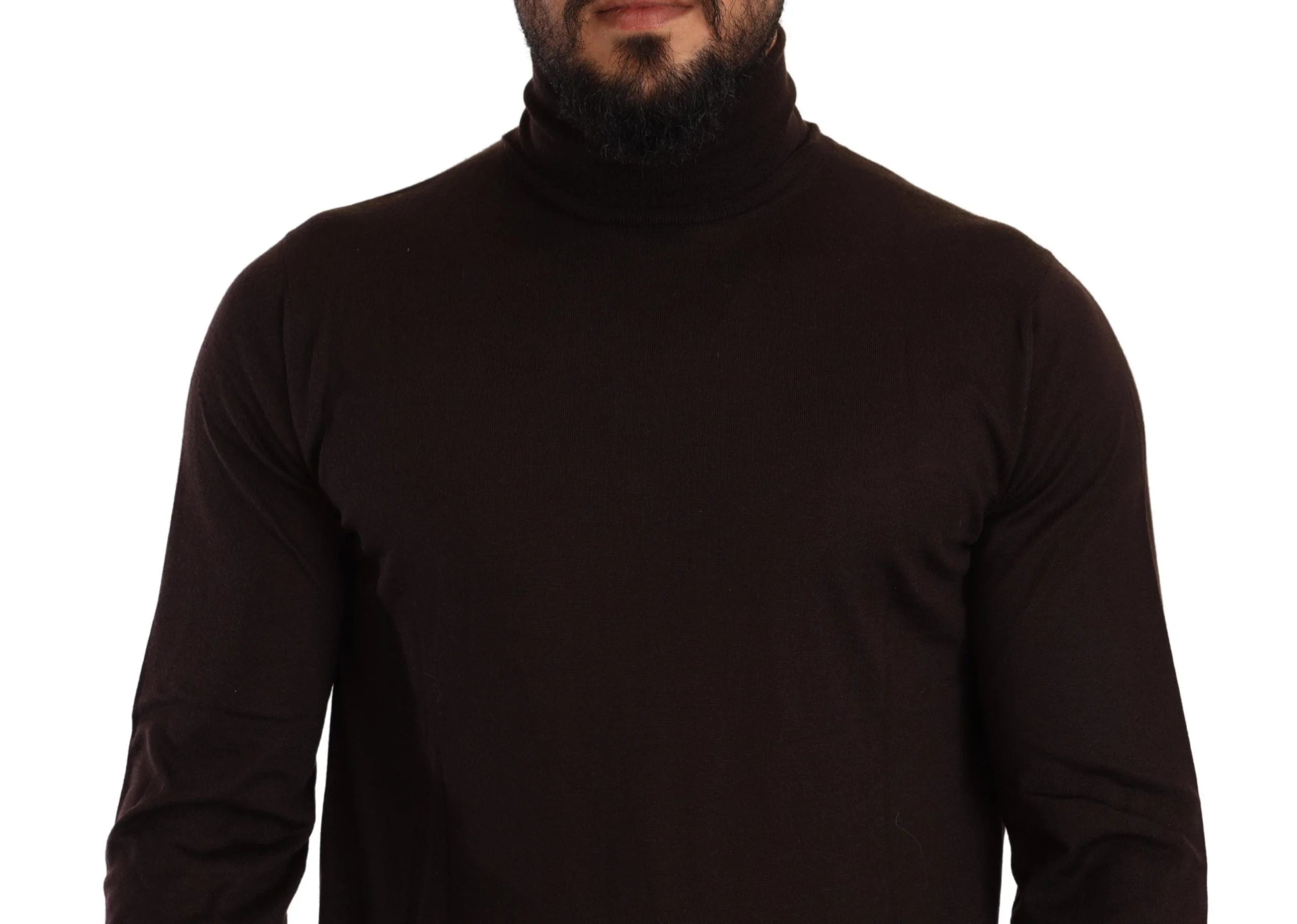 Dolce & Gabbana Brown Cashmere Turtleneck Pullover Sweater - Sweaters