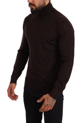 Dolce & Gabbana Brown Cashmere Turtleneck Pullover Sweater - Sweaters