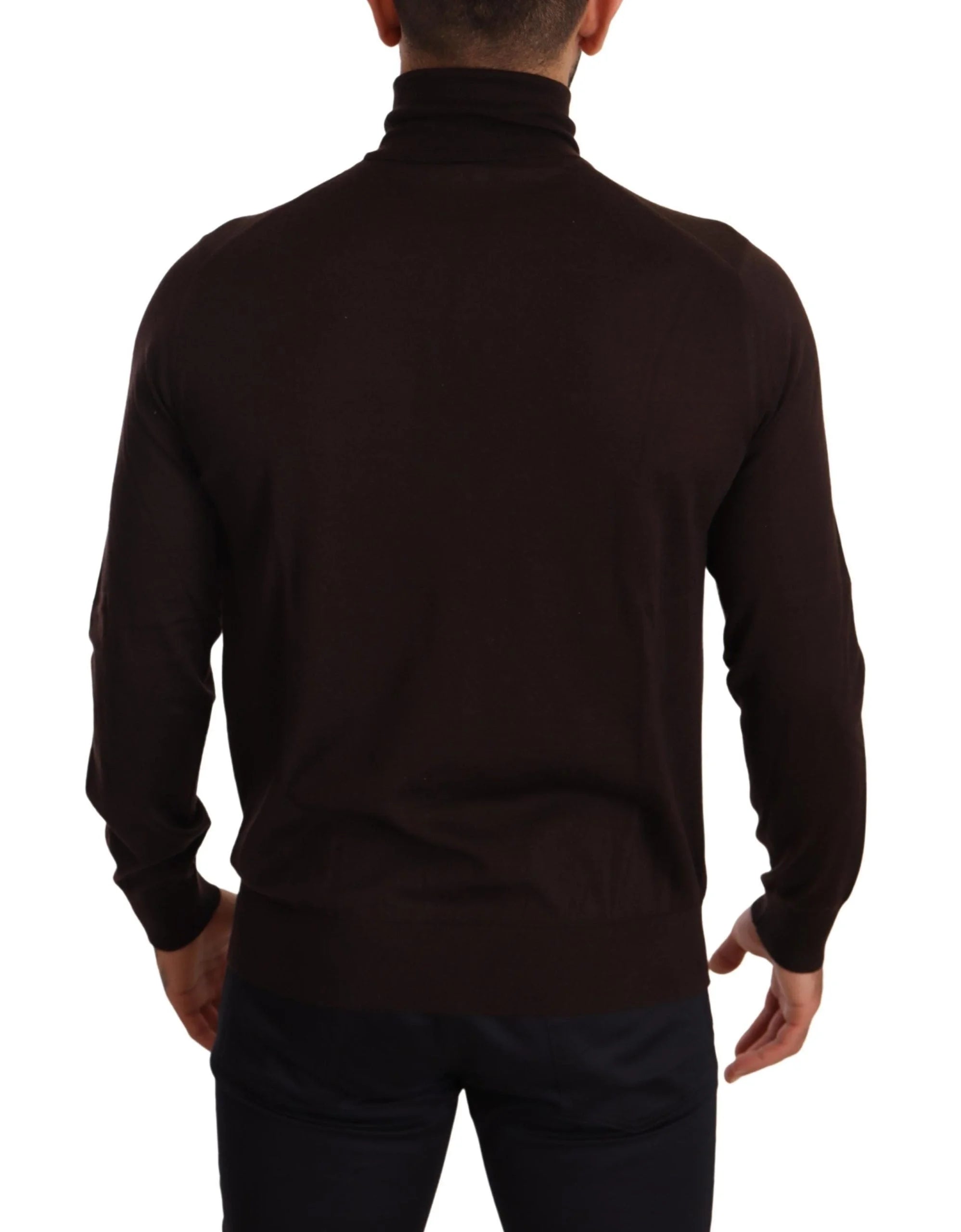 Dolce & Gabbana Brown Cashmere Turtleneck Pullover Sweater - Sweaters