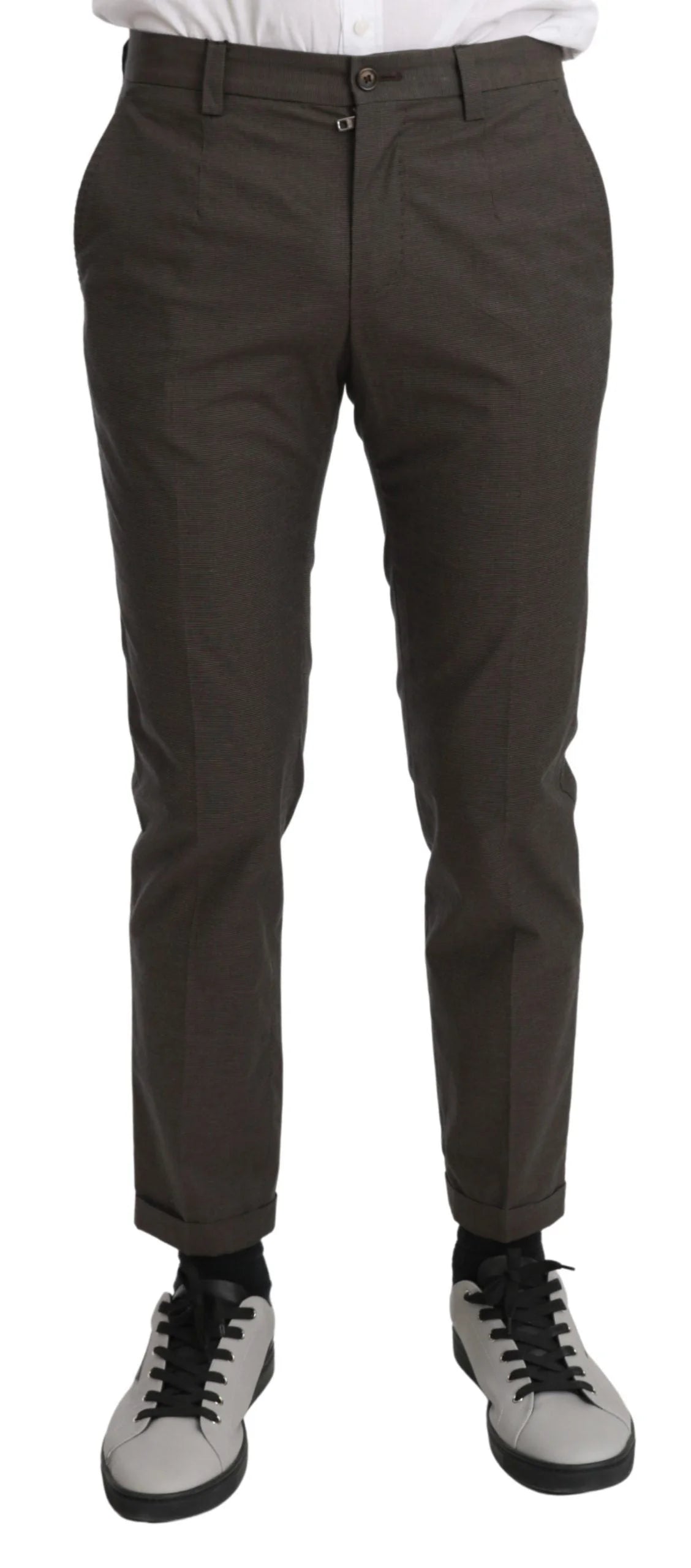 Dolce & Gabbana Brown Casual Mens Trouser 100% Cotton Pants - Trousers
