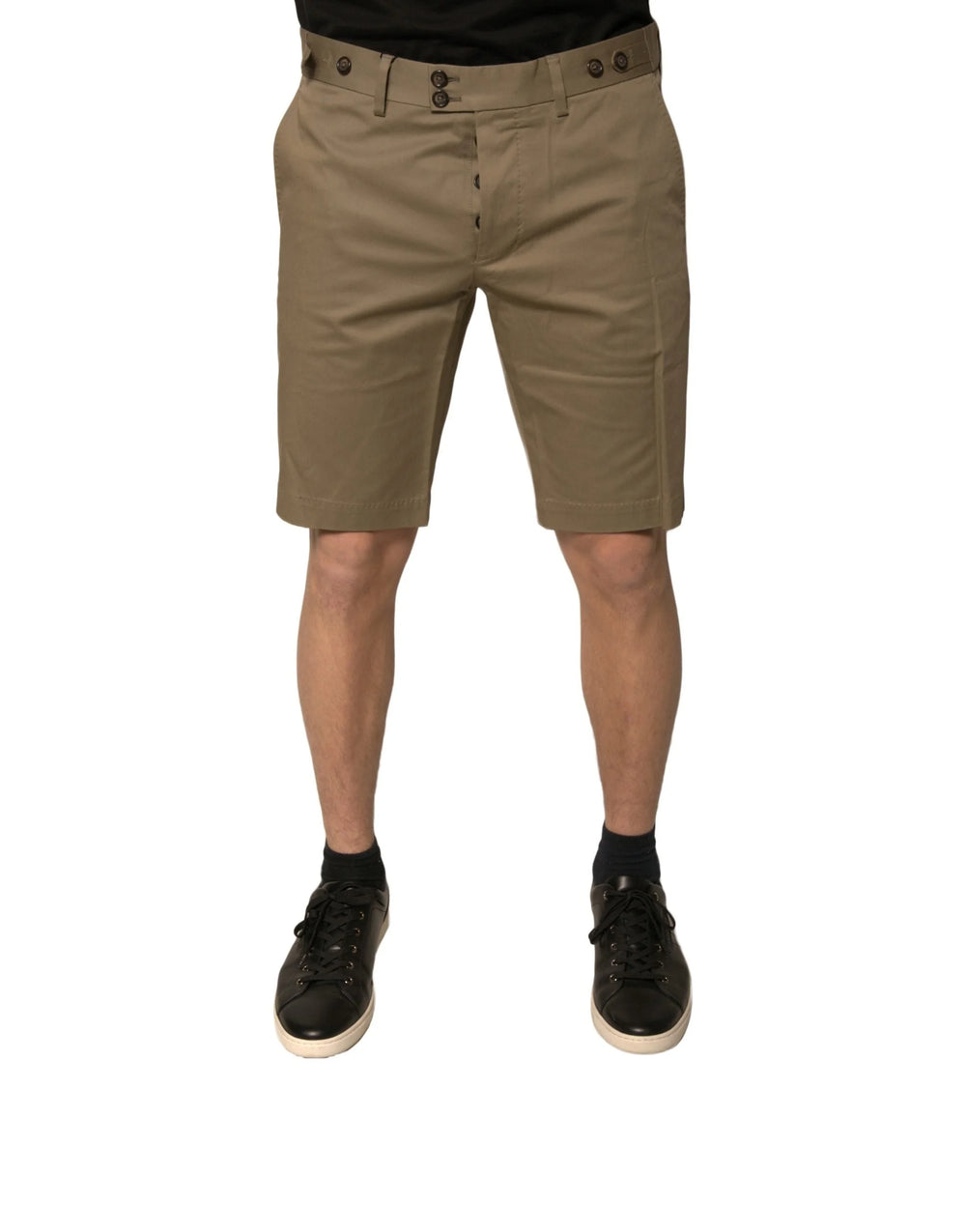Dolce & Gabbana Brown Chino Cotton Stretch Casual Shorts - IT50 | L - Chino Shorts