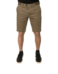 Dolce & Gabbana Brown Chino Cotton Stretch Casual Shorts - IT50 | L - Chino Shorts