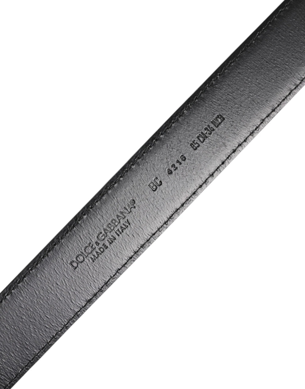 Dolce & Gabbana Brown Classic Calf Leather Silver Buckle Belt - 85 cm / 34 Inches - Belts