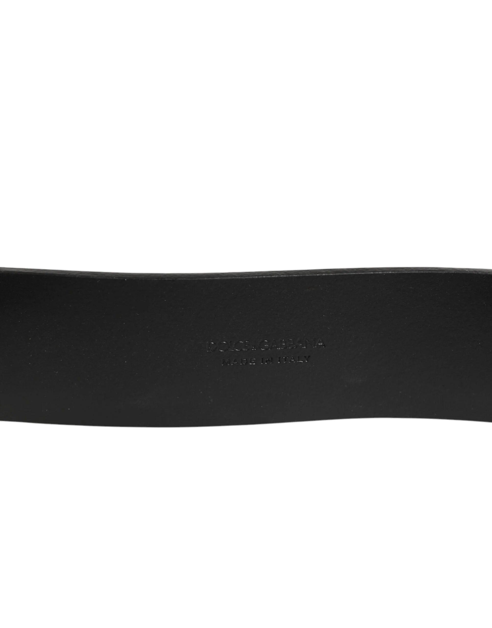 Dolce & Gabbana Brown Classic Gold Metal Logo Buckle Men Belt - 90 cm / 36 Inches - Belts