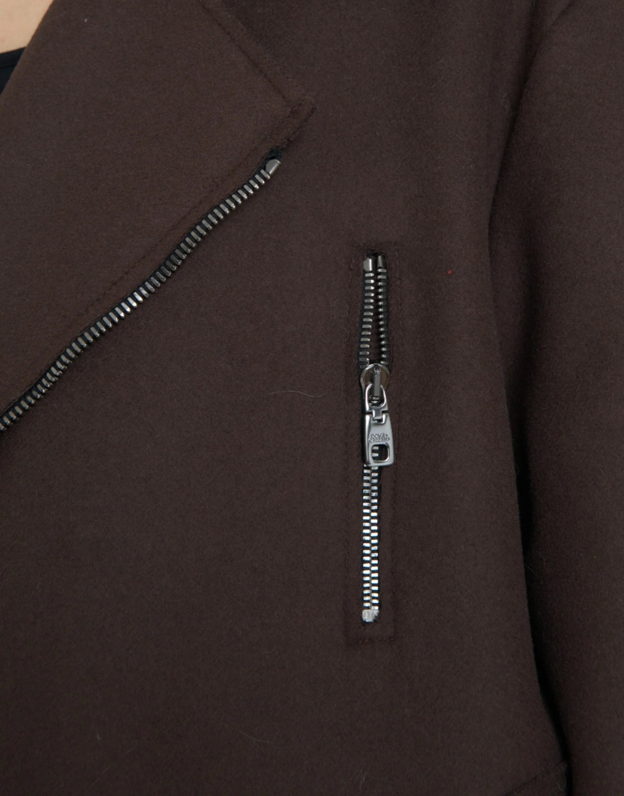 Dolce & Gabbana Brown Coat Short Biker Wool Jacket - IT40 | M - Coats & Jackets