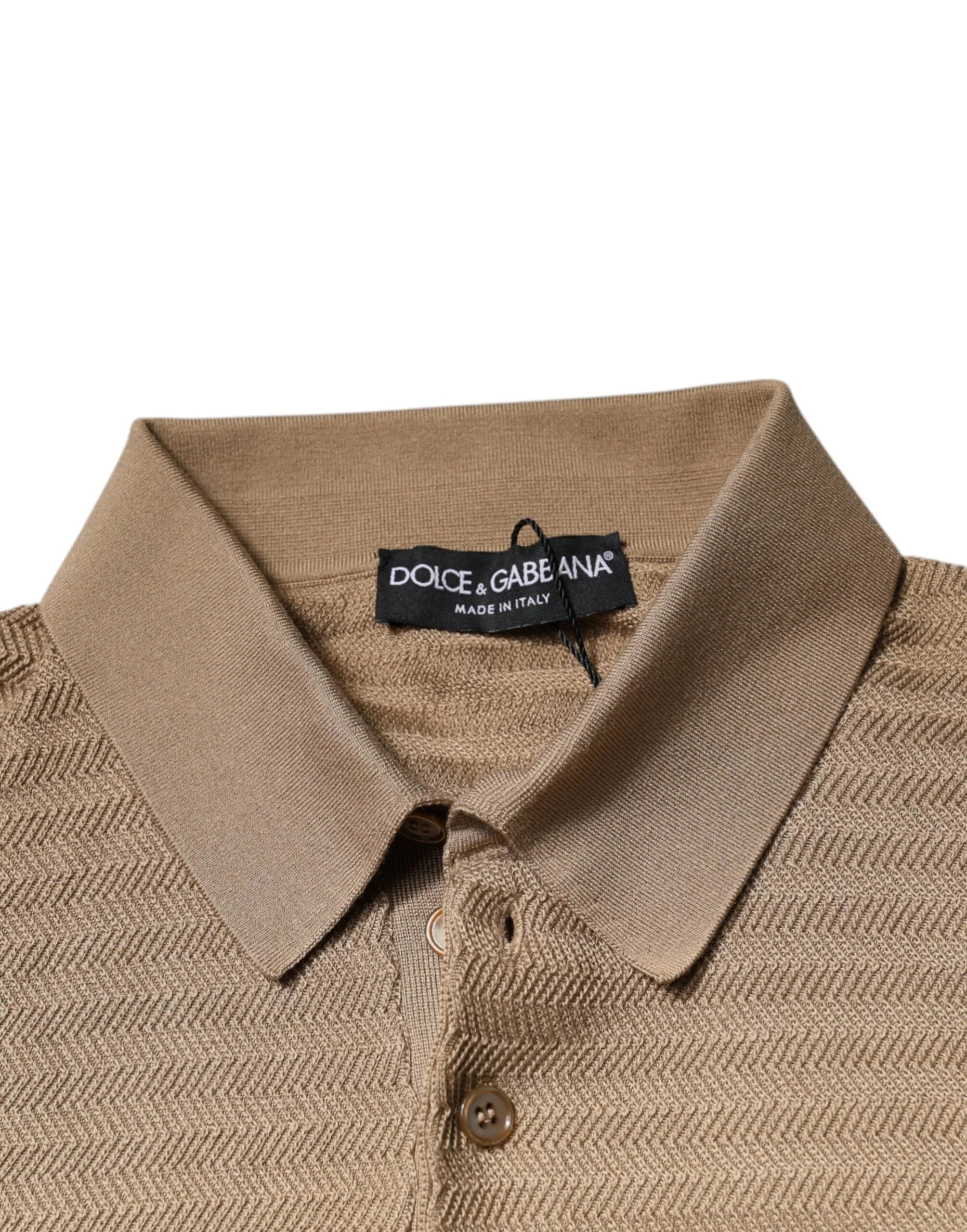 Dolce & Gabbana Brown Collared Short Sleeves Polo T-shirt - IT44 | XS - Polos