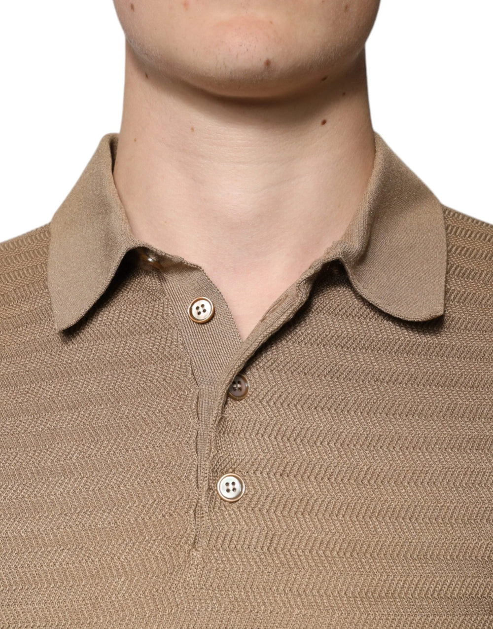 Dolce & Gabbana Brown Collared Short Sleeves Polo T-shirt - IT44 | XS - Polos