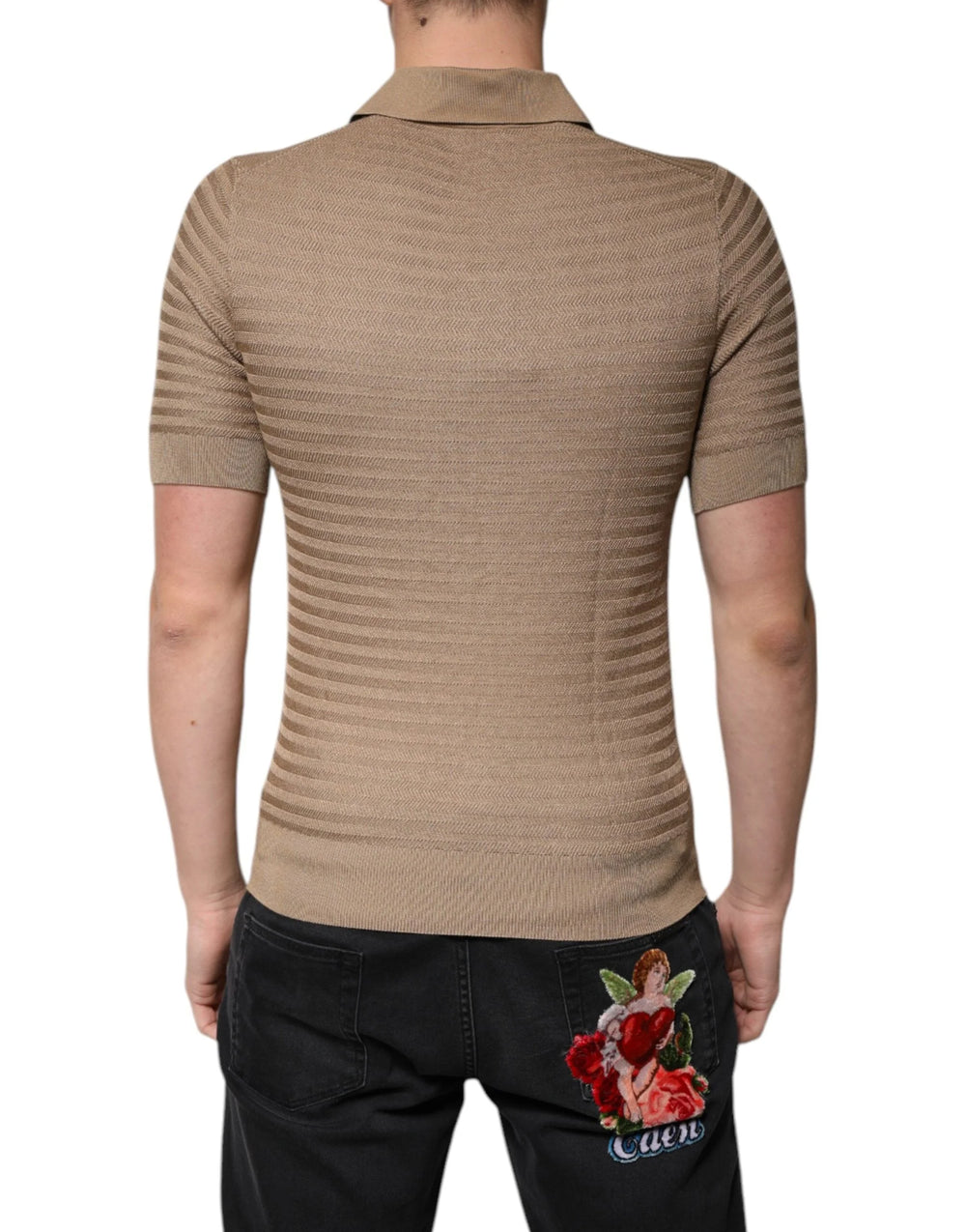 Dolce & Gabbana Brown Collared Short Sleeves Polo T-shirt - IT44 | XS - Polos