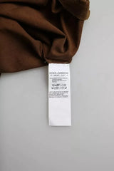 Dolce & Gabbana Brown Color Splash Cotton Crew Neck T-shirt - IT48 | M - T-Shirts
