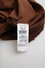 Dolce & Gabbana Brown Color Splash Cotton Crew Neck T-shirt - IT60 | 3XL - T-Shirts