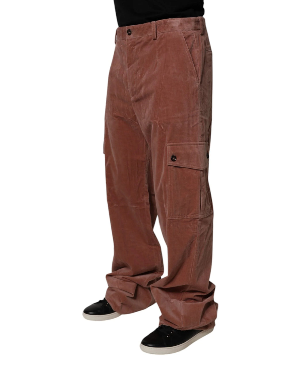 Dolce & Gabbana Brown Corduroy Cotton Cargo Men Denim Jeans - IT48 | M - Cargo Pants