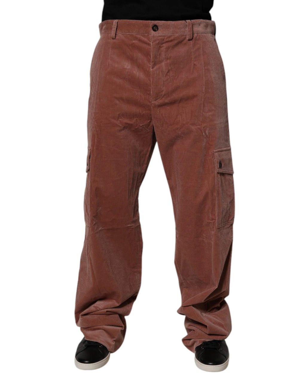 Dolce & Gabbana Brown Corduroy Cotton Cargo Men Denim Jeans - IT48 | M - Cargo Pants
