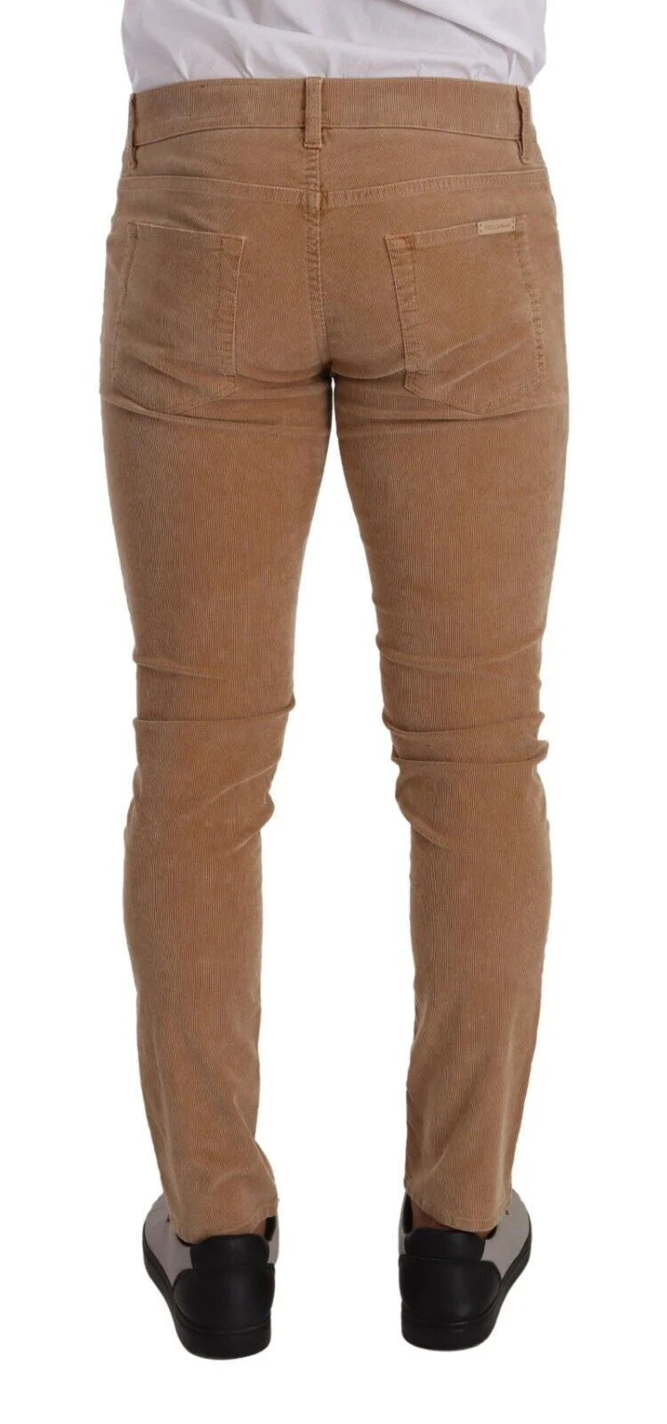 Dolce & Gabbana Brown Corduroy Cotton Skinny Slim Fit Jeans - IT48 | M - Jeans