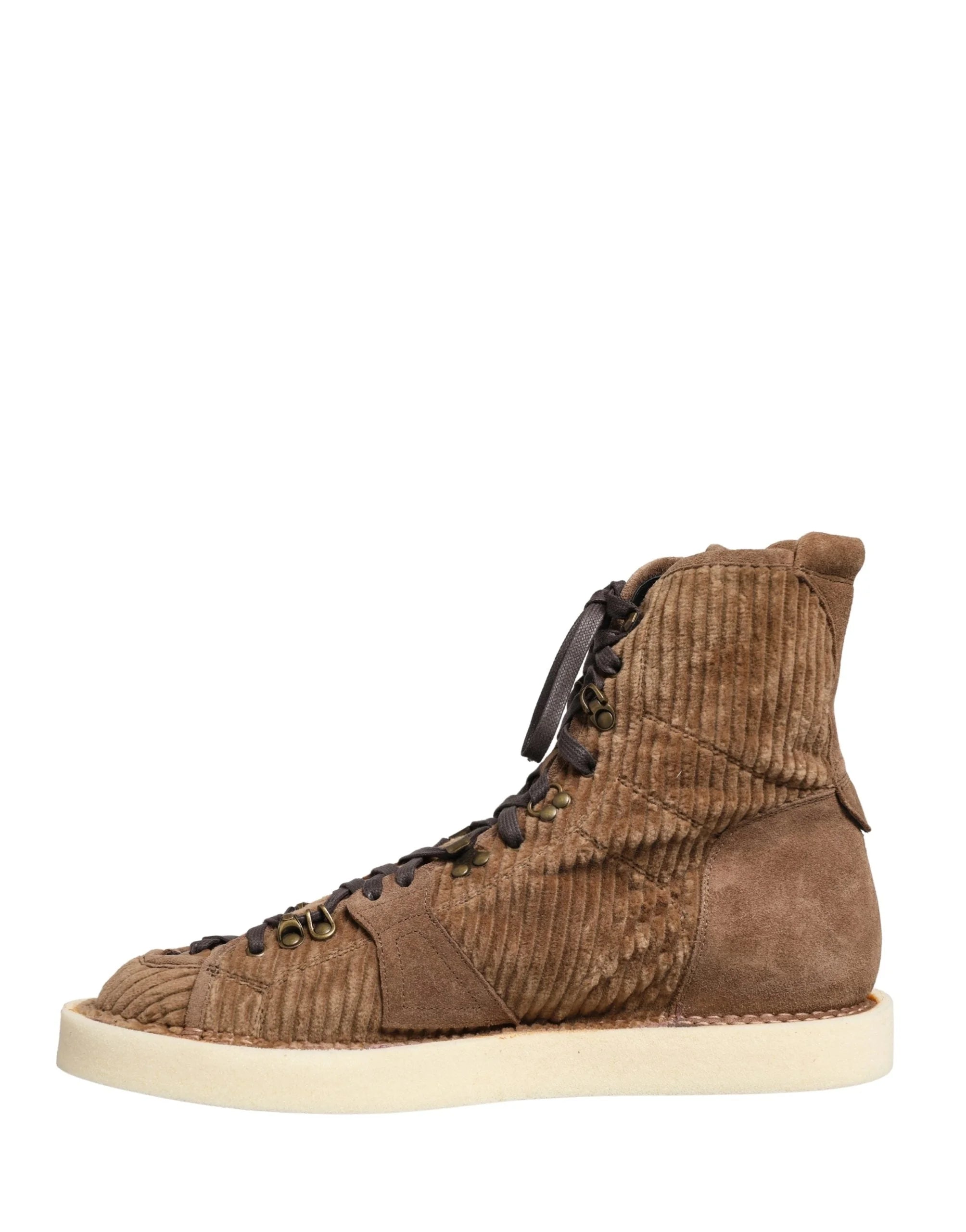 Dolce & Gabbana Ruskeat Corduroy Korkeavartiset Oxford-Kengät - Tennarit