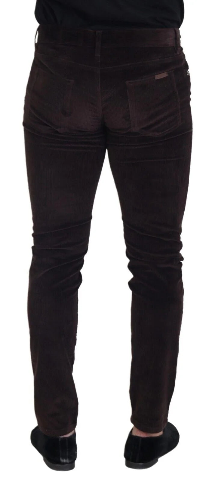 Dolce & Gabbana Brown Corduroy Men Casual Trouser Pants - IT50 | L - Trousers