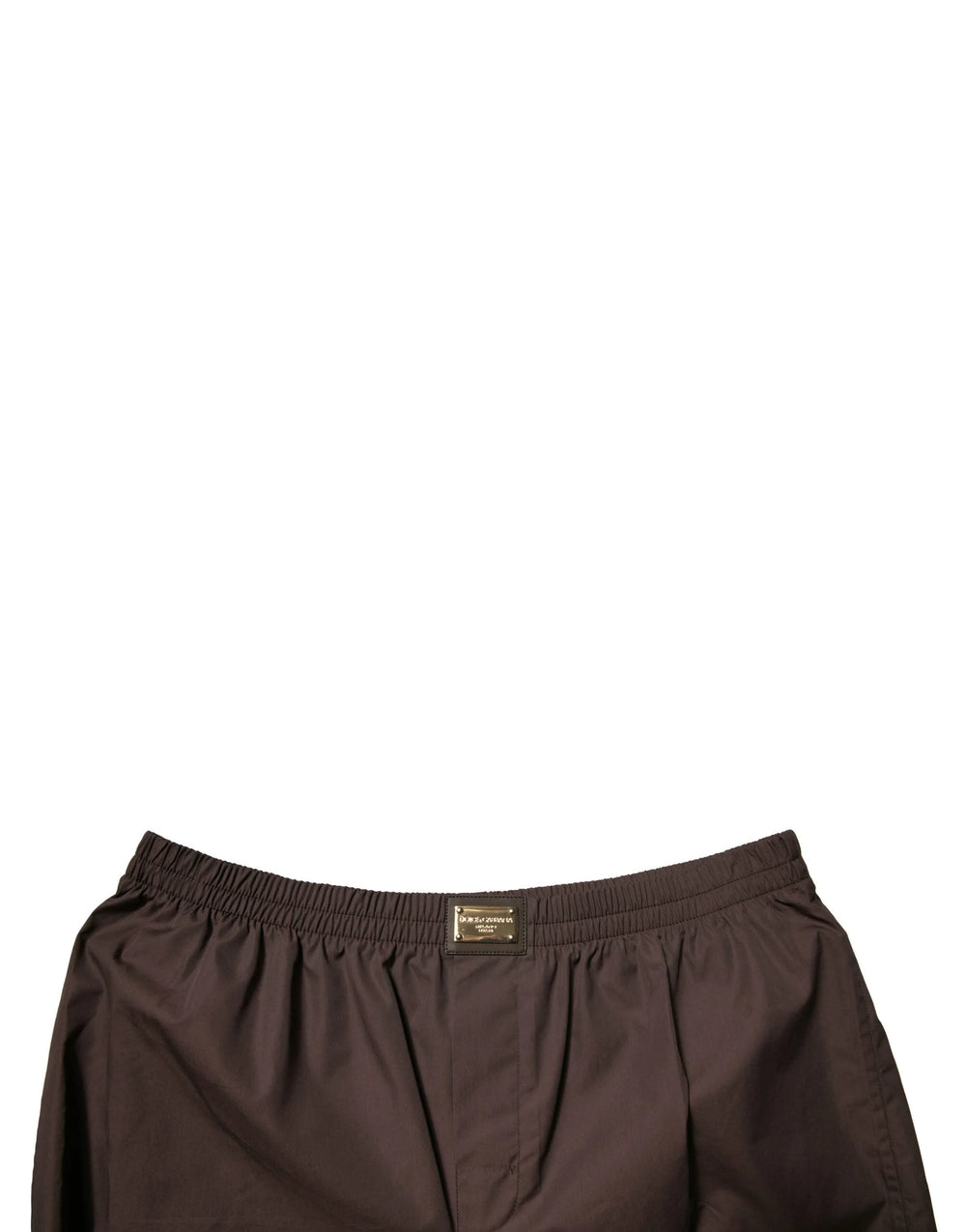 Dolce & Gabbana Brown Cotton Blend Men Mid Waist Shorts - Bermudas