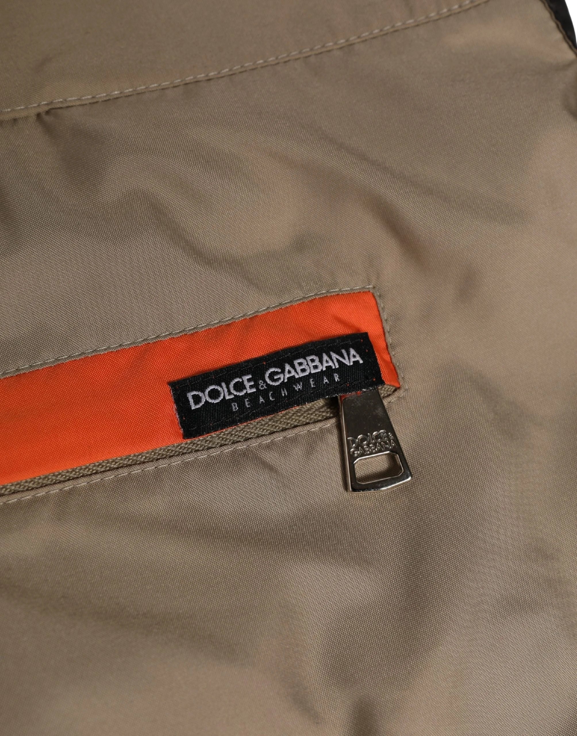 Dolce & Gabbana Hnědé pánské boxery ze směsi bavlny, střední délky - IT4 | S