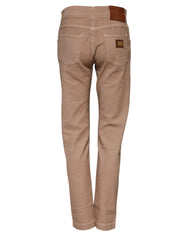 Dolce & Gabbana Brown Cotton Boyfriend Denim Trousers Jeans - IT38 | XS